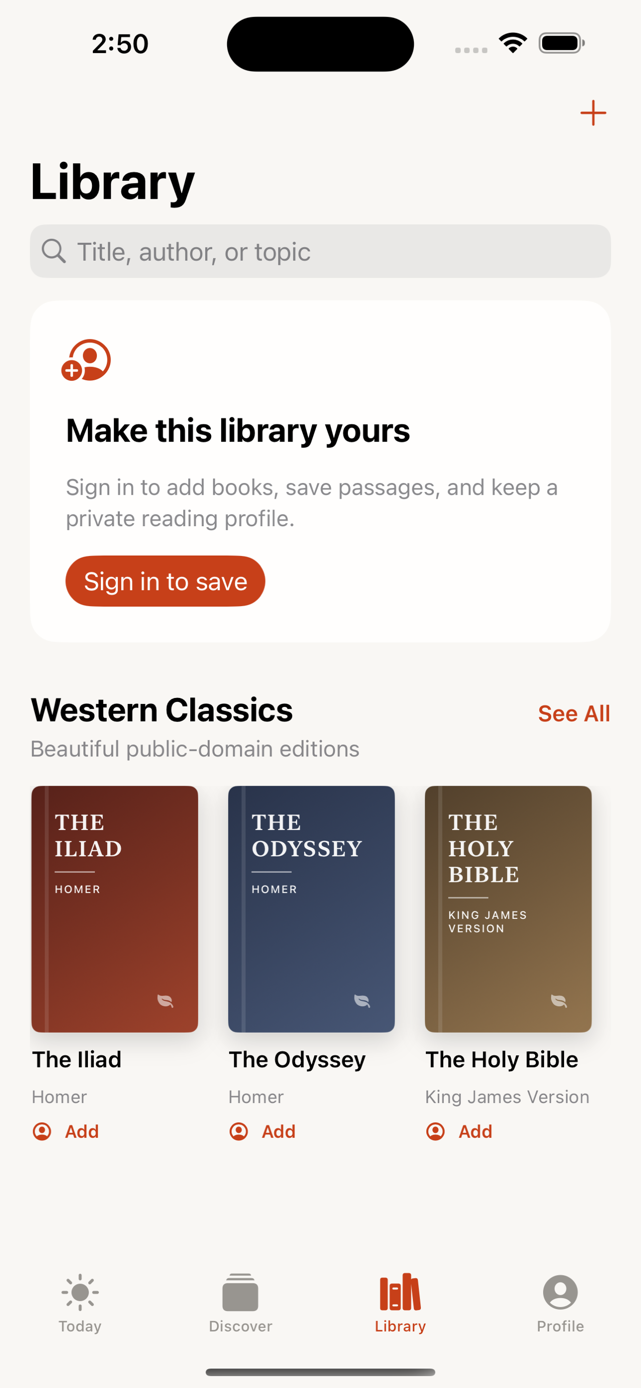 Daily Read classics library
